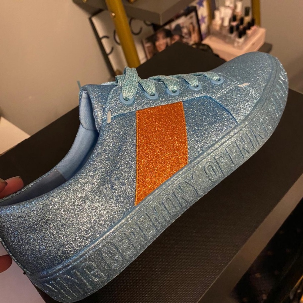 NWOT Opening Ceremony Blue Low-top Sneakers - Picture 5 of 5